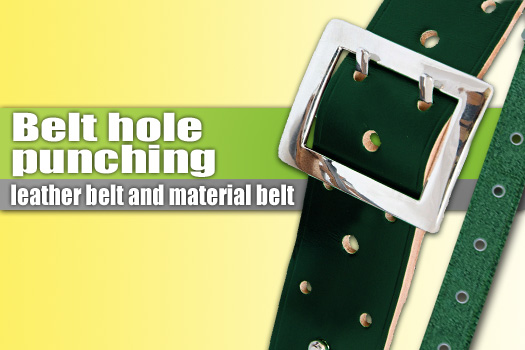 Belt hole punching